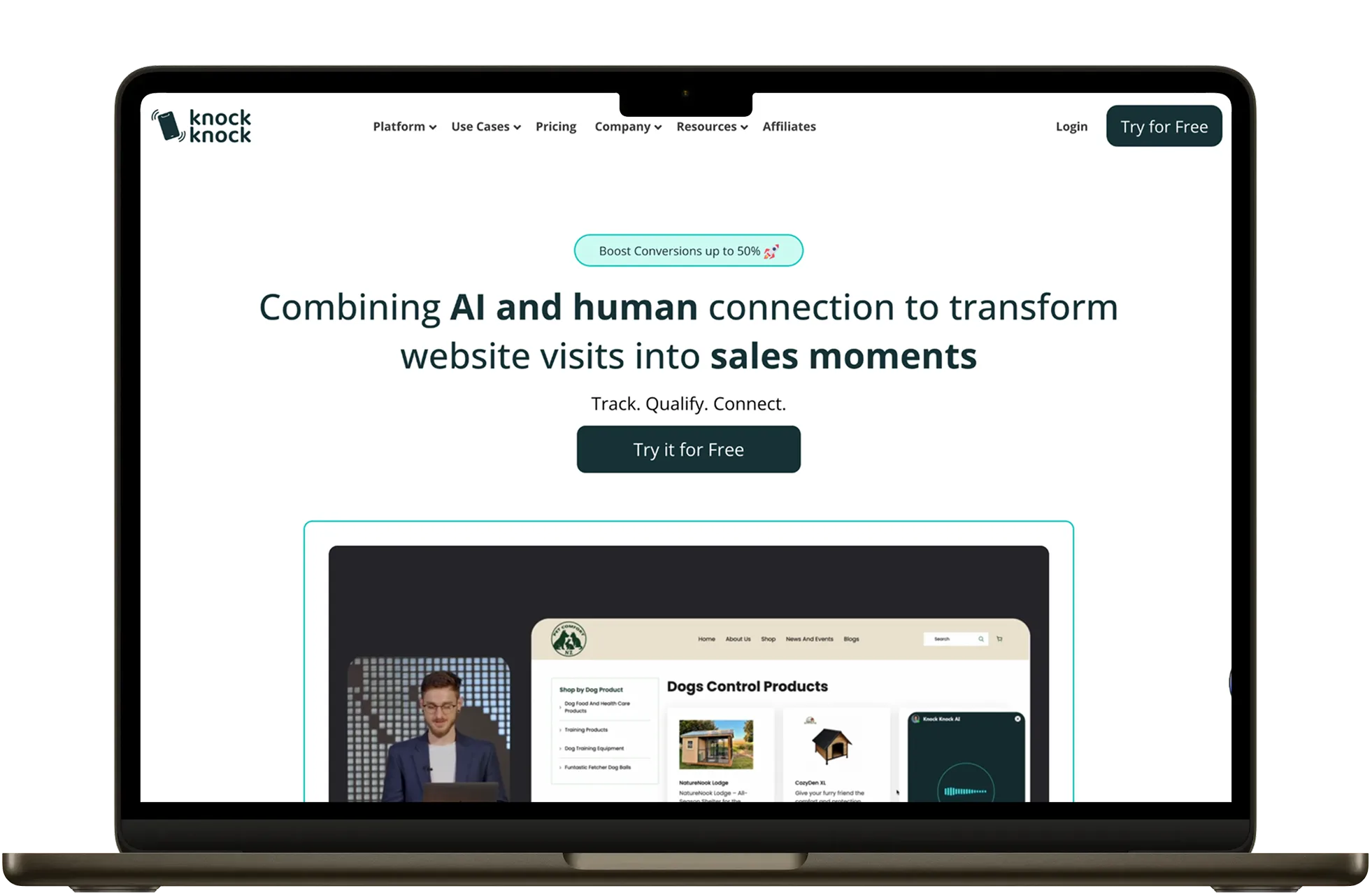 Knock Knock App Desktop View
