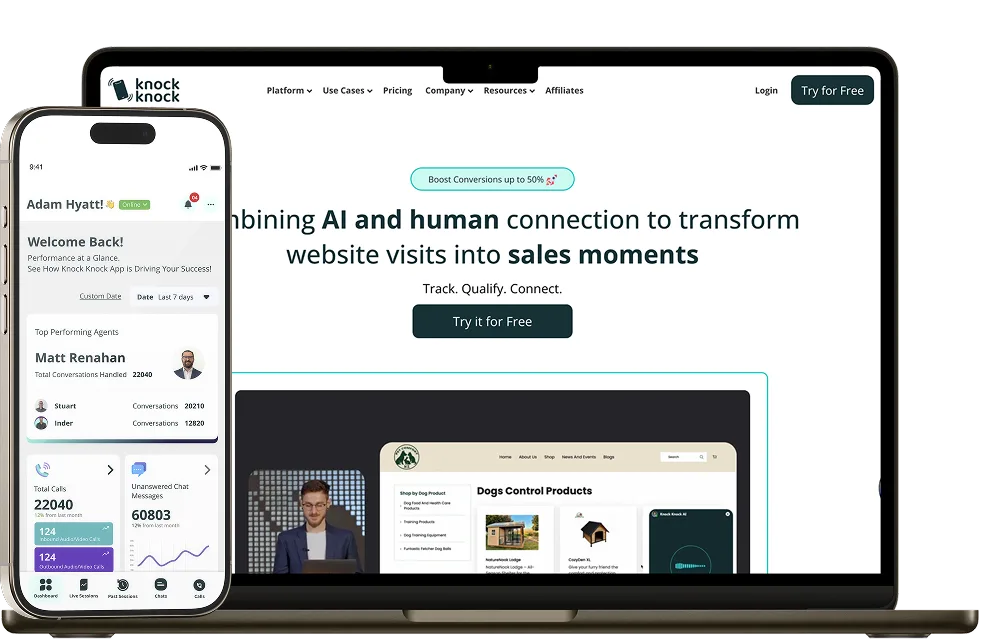 Knock Knock App - Website visitor tracking platform