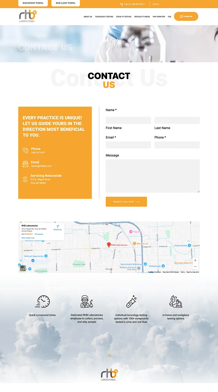 RHB Laboratories Screenshot