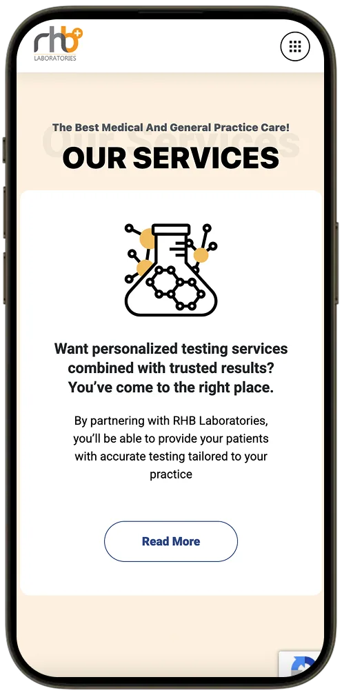 RHB Laboratories Mobile View