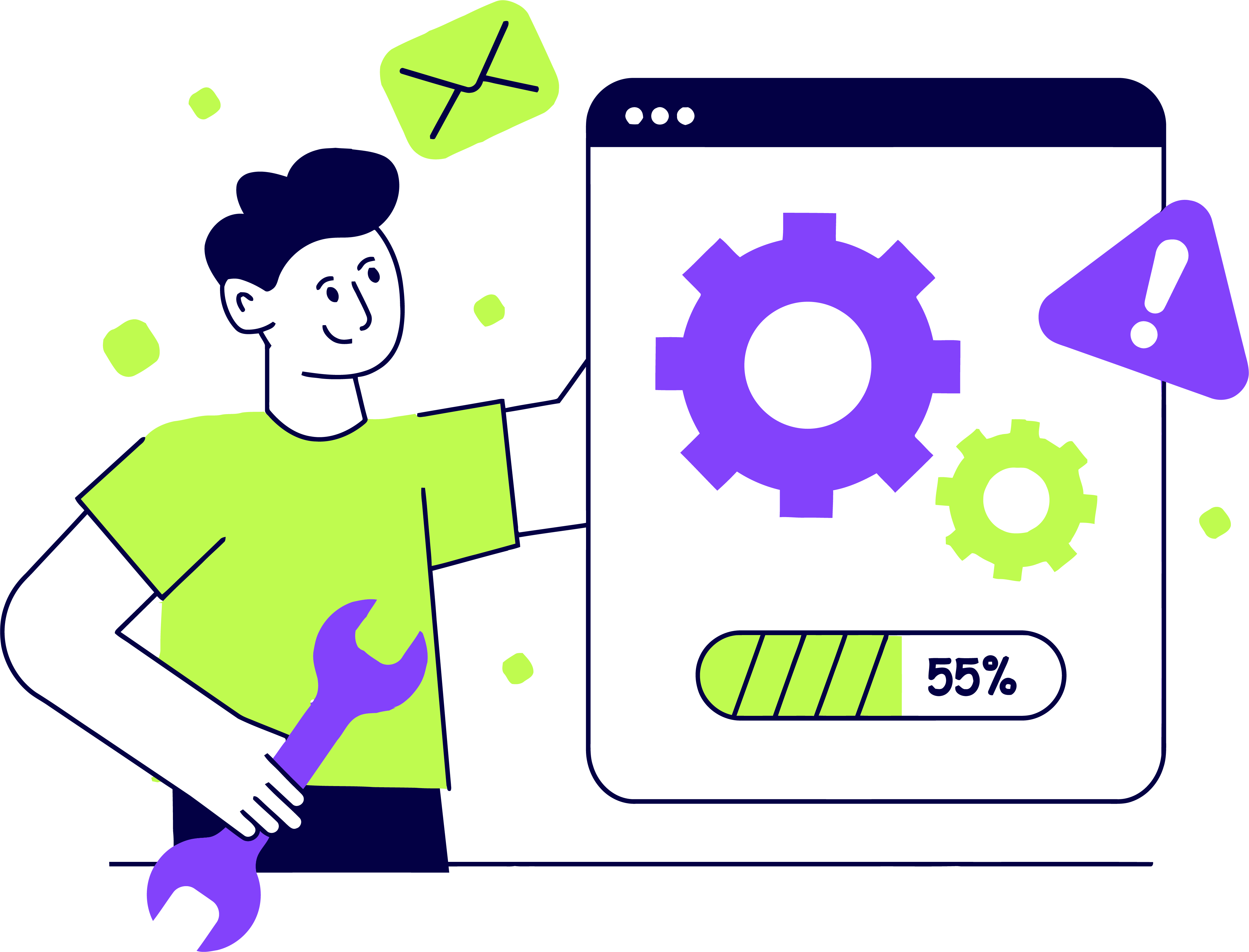 Website maintenance illustration