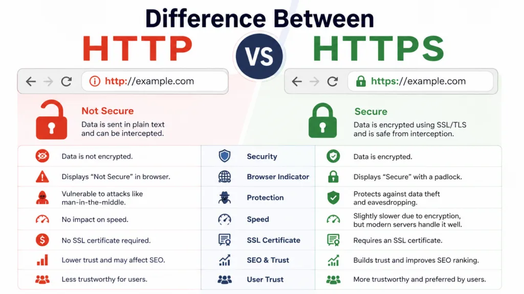Difference Between HTTP and HTTPS