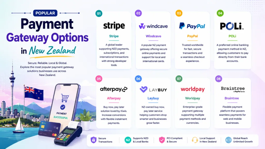 Popular Payment Gateway Options in New Zealand